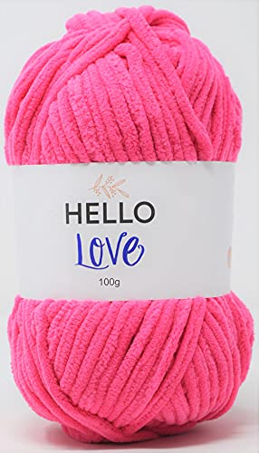HELLO LOVE CK230-009 Zwirn, Polyester, Pinkie Pink, 100g von Hello Love