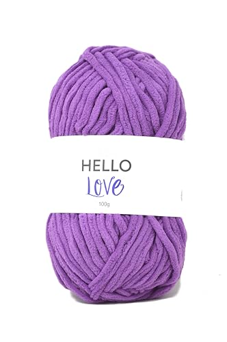 Hello Love Chenille-Garn: 100 g, 65 m, Violett Hello Love Chenille-Garn: 100 g, 65 m, Violett von Hello Love
