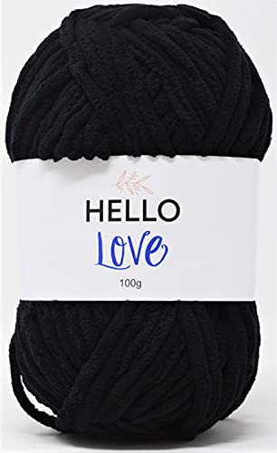 Hello Love Garn, Schwarz, 100 g Hello Love Garn, Schwarz, 100 g von Hello Love