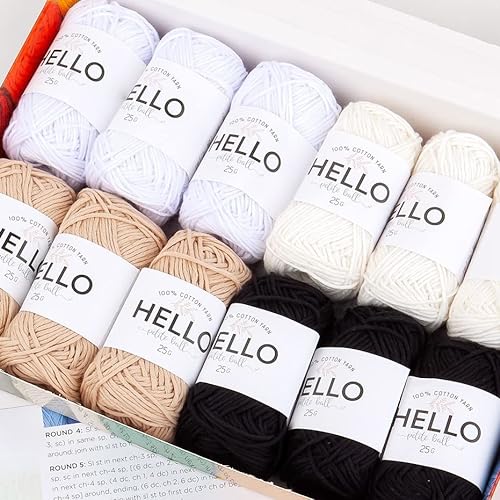 Hello Garn, 100 % Baumwolle, 12 Knäuel – Essentials von Hello Yarn