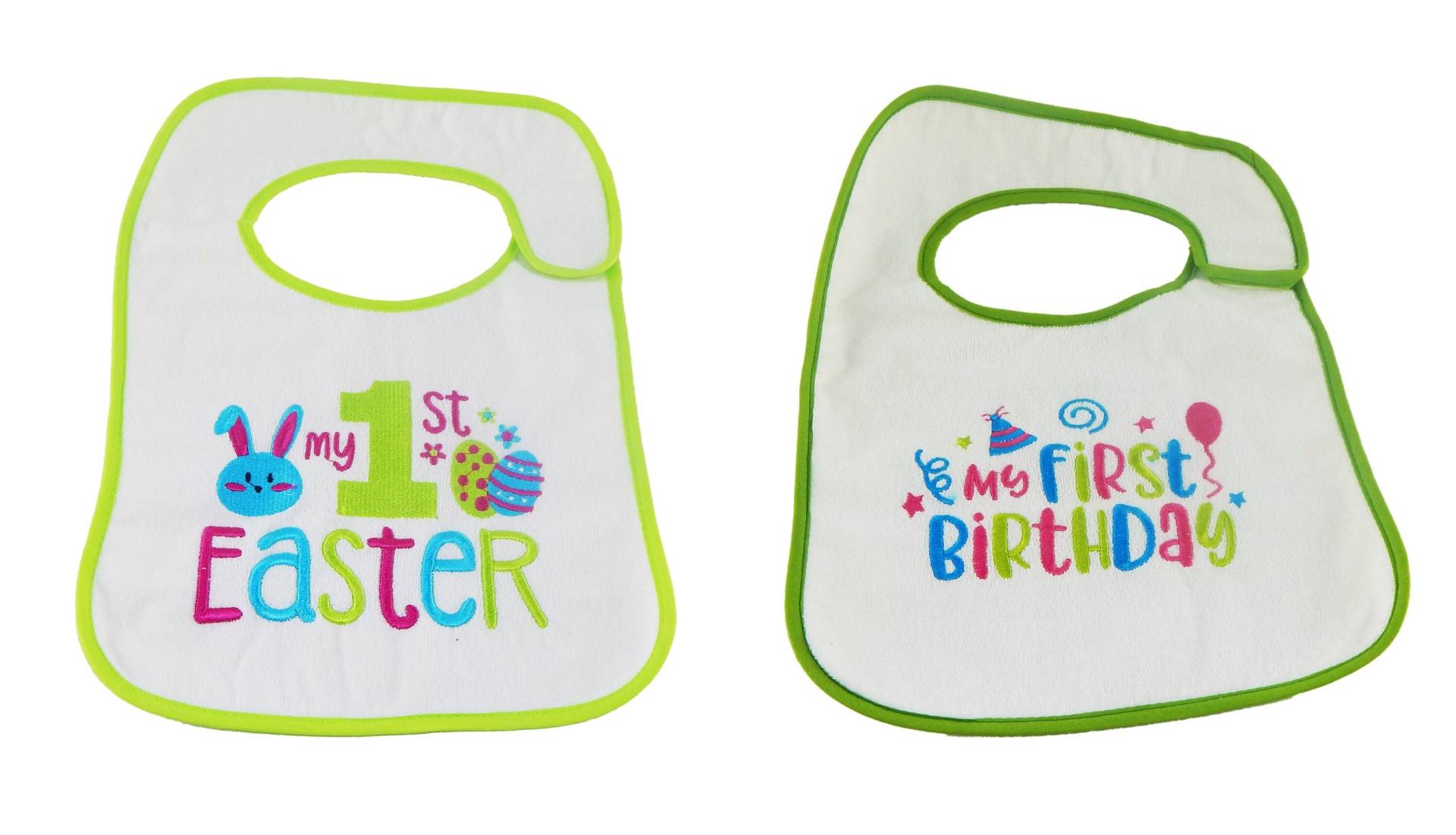 Baby Es First Easter & Birthday Bib Set - 2Pk von HelloBabyWonder