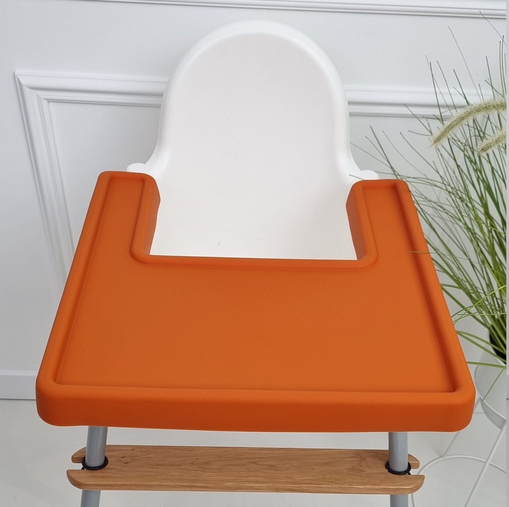 Orange Cilicone Volldeck Platzset Für Ikea Antilop Hochstuhl von Hellobabycom