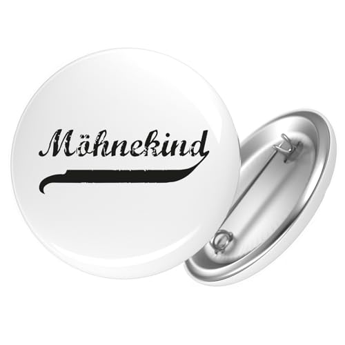 Hellweg Druckerei Ansteckbutton Möhnekind Vintage Geschenk Größe 59mm Möhnekind Accessoire von Hellweg Druckerei