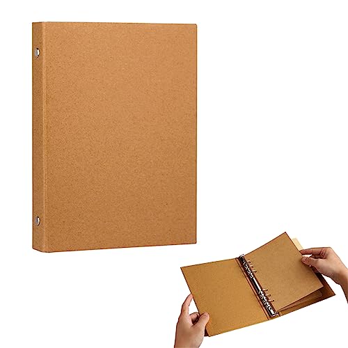 A5 Ringbuch, A5 Binder, Ringbuchordner, Ringbuch Abdeckung, Loseblatt Notizbuch, Budget Binder, 6-Loch, Kraftpapierfarbe (Packung Enthält Nur Das Gehäuse Ohne Innenkern) von Helweet