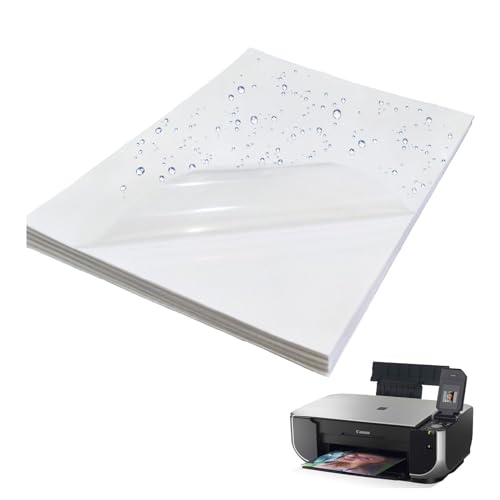Helweet Bedruckbares Vinyl, Sticker Papier zum Bedrucken, Durchscheinend, A4 (210 mm x 297 mm), 15 Blatt Helweet Bedruckbares Vinyl, Sticker Papier zum Bedrucken, Durchscheinend, A4 (210 mm x 297 mm), 15 Blatt von Helweet