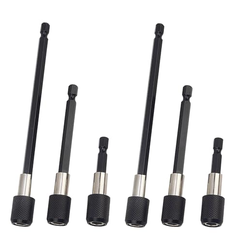 Bithalter Magnetisch, Schnellwechsel Bithalter, Magnetische Bohrer Verlängerung, Magnet Bithalter, Bithalter Akkuschrauber, Bit Halterung Magnetisch, für Bohrer, Schraubendreher, 60mm, 100mm, 150mm von Helweet