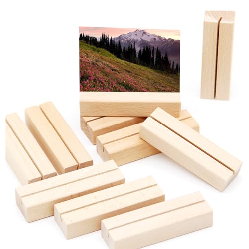 Kartenhalter Holz, Menükartenhalter, Postkartenhalter, Fotohalter, Tischkartenhalter, Geeignet für Restaurants, Hochzeiten, Bankette, Partys, Speisekarten, Fotos, Postkarten, 10 Stücke, 10 x 3 x 2cm Kartenhalter Holz, Menükartenhalter, Postkartenhalter, Fotohalter, Tischkartenhalter, Geeignet für Restaurants, Hochzeiten, Bankette, Partys, Speisekarten, Fotos, Postkarten, 10 Stücke, 10 x 3 x 2cm von Helweet