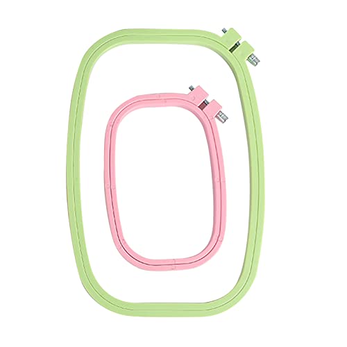 Helweet Kreuzstich Stickrahmen Set, 2 Stück, Rosa+Grün, Kunststoff, ABS, Rund, 11 x 16 cm & 18 x 26 cm, Ideal für Stickerei, Nähen, Kreuzstich, Nadelstanzen, Häkeln & Seidenmalerei Helweet Kreuzstich Stickrahmen Set, 2 Stück, Rosa+Grün, Kunststoff, ABS, Rund, 11 x 16 cm & 18 x 26 cm, Ideal für Stickerei, Nähen, Kreuzstich, Nadelstanzen, Häkeln & Seidenmalerei von Helweet