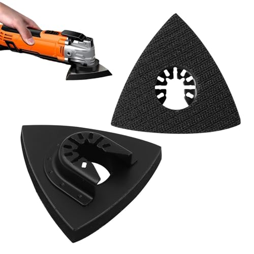 Multitool Schleifplatte, Schleifpapier Zubehör, Schleifplatte Schleifaufsatz, zum Schleifen von Ecken und Anderen Schwer Zugänglichen Stellen, zum Polieren von Holz, Metall, Kunststoff, 2 Stück Multitool Schleifplatte, Schleifpapier Zubehör, Schleifplatte Schleifaufsatz, zum Schleifen von Ecken und Anderen Schwer Zugänglichen Stellen, zum Polieren von Holz, Metall, Kunststoff, 2 Stück von Helweet