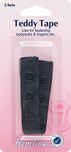 Hemline Druckknopfband, schwarz von Hemline