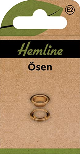 Hemline Green 5.5MM EYELET 40SETS, GOLD/BRASS von Hemline