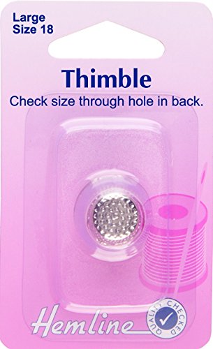 Hemline Metall-Fingerhut zum Nähen, Größe L Hemline Metall-Fingerhut zum Nähen, Größe L von Hemline