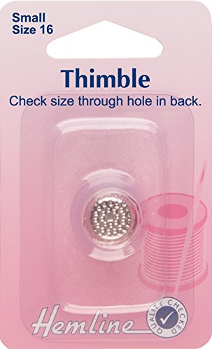 Hemline Metall-Fingerhut zum Nähen, Größe S Hemline Metall-Fingerhut zum Nähen, Größe S von Hemline