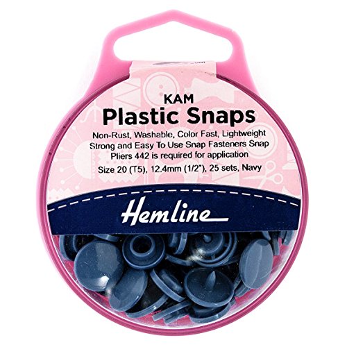KAM Kunststoff-Druckknöpfe: 25 x 12,4 mm, Sets: Marineblau KAM Kunststoff-Druckknöpfe: 25 x 12,4 mm, Sets: Marineblau von Hemline