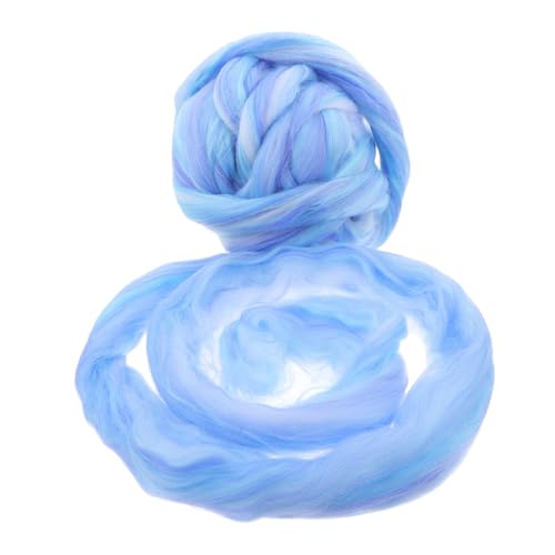 Hemobllo 1 Packung Farbiges Wollroving, 250 G, Diy-kunstwollgarn, Weiches Baumwollmaterial Für Anfänger, Nadelfilzen, Basteln, Deckenherstellung, Heimdekoration Hemobllo 1 Packung Farbiges Wollroving, 250 G, Diy-kunstwollgarn, Weiches Baumwollmaterial Für Anfänger, Nadelfilzen, Basteln, Deckenherstellung, Heimdekoration von Hemobllo