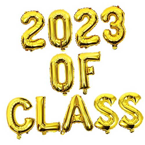 Hemobllo 1 Satz 2023 Ballonanzug Abschluss Ballon Abschlussfolienballons Dekorationen Tischdekoration Aus Ballons Party Heliumballon Sortiert Erste Led Golden Aluminiumfolie von Hemobllo
