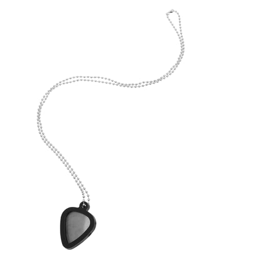 Hemobllo 1 Satz Gitarren-Pick-Halskette Gitarrenplektren Musikschmuck Gitarrenpicks cooles gitarrenzubehör halter für gitarrenpickel Gitarrenzubehör für Männer Plektrum Kieselgel Schwarz von Hemobllo