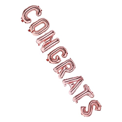 Hemobllo 1 Satz Partyballons Zahlenballons schillernde Partydekorationen Riesenballon Hallo Gemeinschaft Grad Ballons Luftballons für den Abschluss Aluminiumfolie Rose Gold von Hemobllo