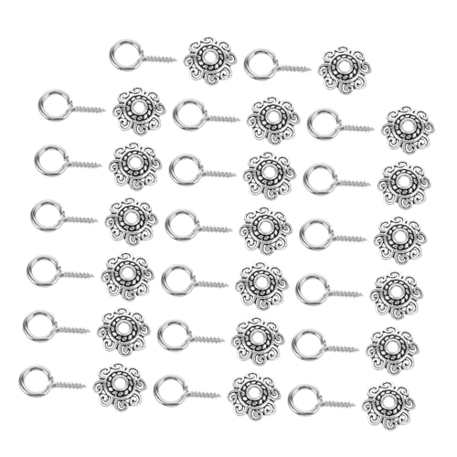 Hemobllo 1 Satz Perlenkappen Selber Machen Schmuck Herstellung Schlüssel Armbandperlen Ösenverschluss Haken Ösenhaken Schrauben Ösenschraubenhaken Legierung Silver Hemobllo 1 Satz Perlenkappen Selber Machen Schmuck Herstellung Schlüssel Armbandperlen Ösenverschluss Haken Ösenhaken Schrauben Ösenschraubenhaken Legierung Silver von Hemobllo