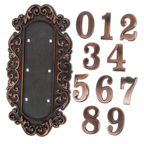 Hemobllo 1 Satz Retro-Hausschild Türnummernschilder für die Wand Hausnummer Wohnkultur Hauszeichen Zahlen für graceling gracy kreative Türnummer stilvolle Plakette Acryl-Kunststoff von Hemobllo