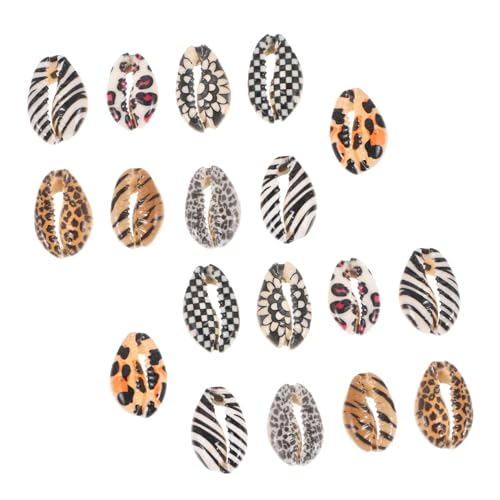 Hemobllo 1 Schachtel Natürliche Muschelperlen mit Leoparden und Zebramuster Dekorative DIY Bastelmuscheln für Strand und Aquariumdeko Vielseitige Konchförmige Schmuckelemente für Wohn und von Hemobllo