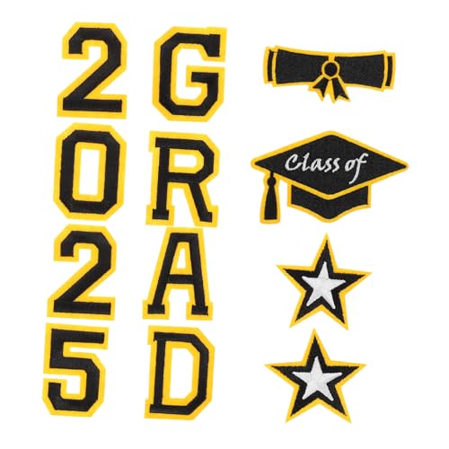 Hemobllo 1 Set 2025 Graduation Eisen Auf Patches Gestickte Applikation Patches Für Rucksäcke Hüte Jacken Kleidung Dekoration DIY Reparatur von Hemobllo