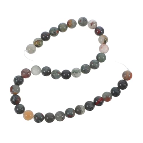 Hemobllo 1 Set Afrikanische Blutsteinperlen Für Heimwerkerarbeiten, Natürliche Runde Edelsteinperlen, Lose Kristallperlen Für Die Herstellung Von Armbändern Und Halsketten, 10 Mm Hemobllo 1 Set Afrikanische Blutsteinperlen Für Heimwerkerarbeiten, Natürliche Runde Edelsteinperlen, Lose Kristallperlen Für Die Herstellung Von Armbändern Und Halsketten, 10 Mm von Hemobllo