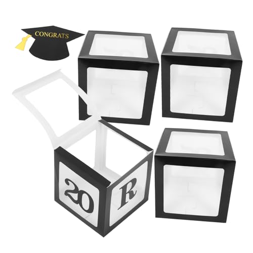Hemobllo 1 Set Black Ballon Boxes Abschlussdekoration Komplett Ballonbox Set Für Die Abschlussfeierklasse Von 2025 Dekorationen von Hemobllo