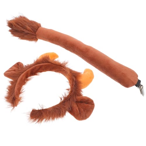 Hemobllo 1 Set Entzückendes Kalbshorn-stirnband Und -kostümset Tierparty-essentials Ideal Für Rollenspiele, Bühnenauftritte Und Den Alltag von Hemobllo