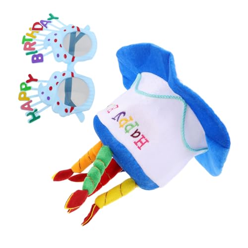 Hemobllo 1 Set Geburtstagshut Brille 60 Geburtstagshut Geburtstagshüte Geburtstagskrone Erwachsene Sonnenbrille Party Foto Requisiten Partyhüte Für Erwachsene Frau Hat von Hemobllo