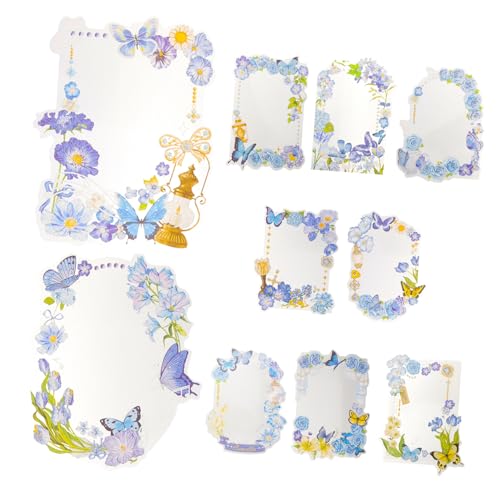 Hemobllo 10 Blatt Europäischer Fotorahmen Blumenaufkleber Scrapbook -verzierungen Fensterrahmen Buchaufkleber Zeitschrift Basteln Von Rahmenaufklebern Für Himmelblau Das Haustier von Hemobllo