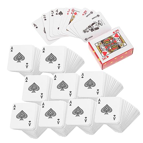Hemobllo 10 Sätze Teiliges Mini Spielkarten Kleine Poker Karten aus Langlebigem Material Kindgerechte Reise Spielkarten für Unterhaltung und Partygeschenke von Hemobllo