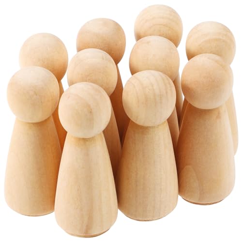 Hemobllo 10 Stück DIY Holz-Peg-Puppen, Leere Tortenaufsätze für Hochzeitsfeiern, Natürliche Holzfiguren, Khaki Hemobllo 10 Stück DIY Holz-Peg-Puppen, Leere Tortenaufsätze für Hochzeitsfeiern, Natürliche Holzfiguren, Khaki von Hemobllo