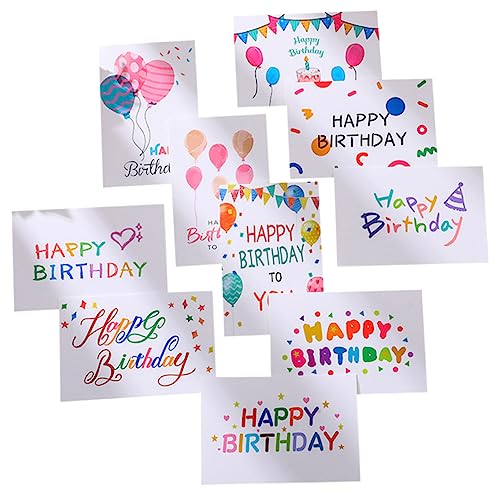 Hemobllo 10 Stück Geburtstagskarten mit Kreativem Design Klappkarten aus Hochwertigem Papier Liebevolle Gruß und Glückwunschkarten für Familie Freunde und Geburtstagsfeiern Hemobllo 10 Stück Geburtstagskarten mit Kreativem Design Klappkarten aus Hochwertigem Papier Liebevolle Gruß und Glückwunschkarten für Familie Freunde und Geburtstagsfeiern von Hemobllo