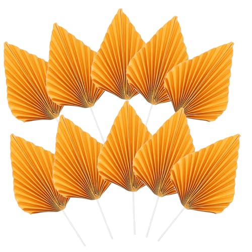 Hemobllo 10 Stück Goldene Palmen Dekorativ Kuchendekoration Aus Papierblättern Kuchendekorationsblatt Hochzeitstortendekorationen Einfügen Tropische Kuchendekoration Wählt Zubehör Pvc Rosa von Hemobllo