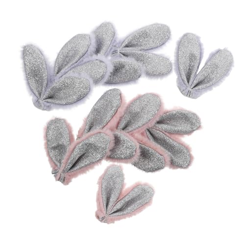 Hemobllo 10 Stück Hasenohr Stirnband Hasenohrschmuck Kaninchenohrdekoration DIY liefert Stirnbandzubehör Kaninchen-Ohr-Anhänger Materialien zur Taschenherstellung Plüsch von Hemobllo