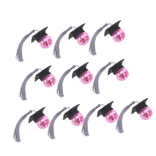 Hemobllo 10 Stück Mini -abschlussschokoladendekoration Grad-cap-ornament Abschlusskappendekorationen Disco-kugel-kuchendekorationen Abschlussdekoration 2025 Abschlussfeier Silver Schaum von Hemobllo