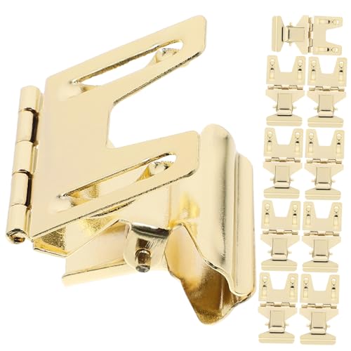 Hemobllo 10 Stück Preisschildregal Mini-Clip-Etikettenhalter Preisschildhalter -Clip Schilder für Kleiderständer Halter für Schilderständer Preisclip Rostfreier Stahl Golden von Hemobllo