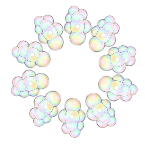 Hemobllo 10 Stück Teiliges Acryl Cloud Spacer Beads Niedliche Wolkenform Perlen für Schmuckherstellung Fein Verarbeitet Langlebig Vielseitig Kombinierbar für Armband Halskette Ohrring DIY von Hemobllo