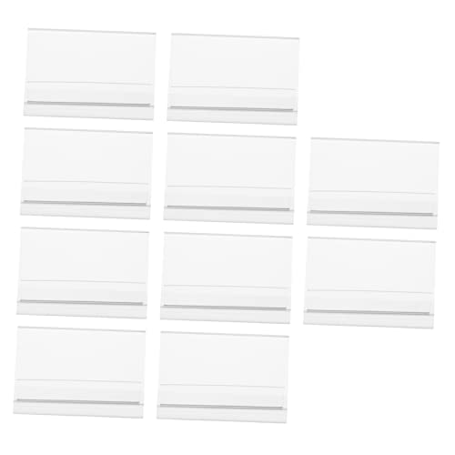 Hemobllo 10 Stück Teiliges Acryl Namensschild Transparenter Förmiger Tischaufsteller Doppelseitiger Acryl Display Ständer Geeignet für Konferenzen Restaurant und Büro Einfaches Einsetzen von Hemobllo