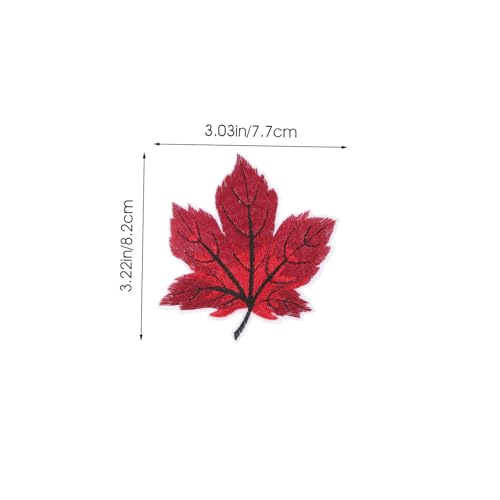 Hemobllo 10 Stück Teiliges Ahornblatt Stickerei Bügelbild Bestickte Stoffapplikationen zum Aufbügeln oder Aufnähen Flexible Patches für Kleidung Rucksack Jeans Handgefühlweiches Material von Hemobllo