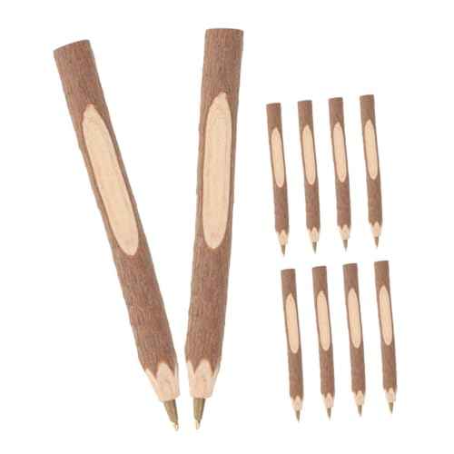 Hemobllo 10 Stück Teiliges Holz Kugelschreiber mit Natürlicher Baumrinden Oberfläche Leichter Tragbarer Schreibstift für Erwachsene und Schüler Stilvoll Komfortabel und Flüssig Schreibend Hemobllo 10 Stück Teiliges Holz Kugelschreiber mit Natürlicher Baumrinden Oberfläche Leichter Tragbarer Schreibstift für Erwachsene und Schüler Stilvoll Komfortabel und Flüssig Schreibend von Hemobllo