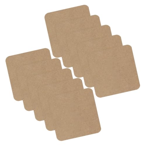 Hemobllo 10 Stück Teiliges Holzplatten zum Basteln Langlebige Unterlage für Modelliermasse Stabile DIY Bastelbasis Blanke Holztafeln für Kreative Handarbeiten für Dreidimensionale von Hemobllo