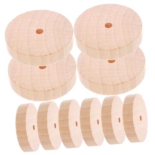 Hemobllo 10 Stück Teiliges Kleine Runde Holzräder DIY Bastelräder für Holzspielzeug Miniaturmodelle Kinderhandwerk Zubehör Hemobllo 10 Stück Teiliges Kleine Runde Holzräder DIY Bastelräder für Holzspielzeug Miniaturmodelle Kinderhandwerk Zubehör von Hemobllo
