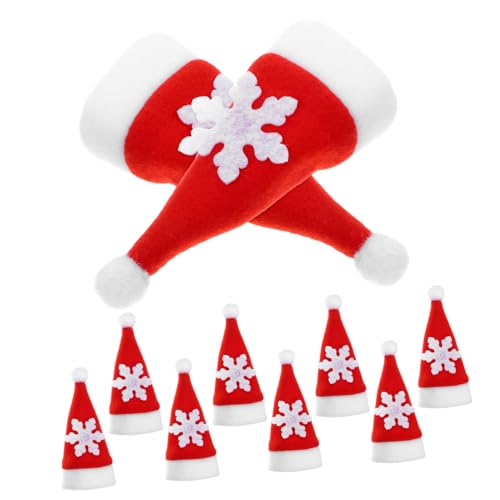 Hemobllo 10 Stück Teiliges Mini Weihnachtsmütze Besteckhalter Weihnachtsdekoration Mini Santa Hats Tischdeko für Flaschen und Besteck Kreative Form Vielseitig Einsetzbar Festliche Hemobllo 10 Stück Teiliges Mini Weihnachtsmütze Besteckhalter Weihnachtsdekoration Mini Santa Hats Tischdeko für Flaschen und Besteck Kreative Form Vielseitig Einsetzbar Festliche von Hemobllo