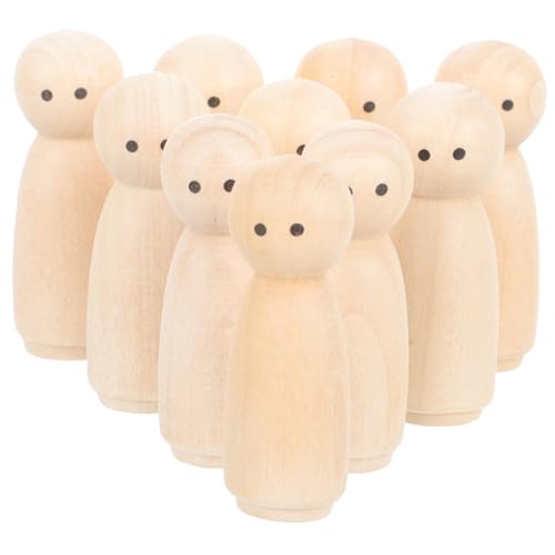 Hemobllo 10 Stück Teiliges Naturfarbene Unbemalte Holzpuppen zum Bemalen DIY Peg Dolls für Kreative Bastelideen Handgefertigte Holzfiguren für und Wohnkultur Hemobllo 10 Stück Teiliges Naturfarbene Unbemalte Holzpuppen zum Bemalen DIY Peg Dolls für Kreative Bastelideen Handgefertigte Holzfiguren für und Wohnkultur von Hemobllo