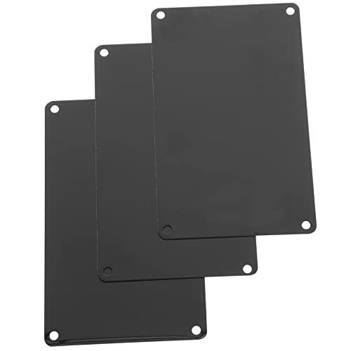 Hemobllo 10 Stück Teiliges Schwarze Aluminium Blanko Schilder mit Löchern Oxidierte Oberfläche Lasergravierbare Namensschilder für DIY Tür und Wandbeschriftung Wetterfest Vielseitig von Hemobllo