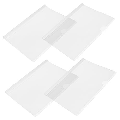 Hemobllo 10 Stück Teiliges Transparentes Ziehstab Clip Aktenordner Leichtes Dokumentenmappe mit Sicherndem Ziehstab für Schule Büro und Organisation Wichtiger Papiere von Hemobllo