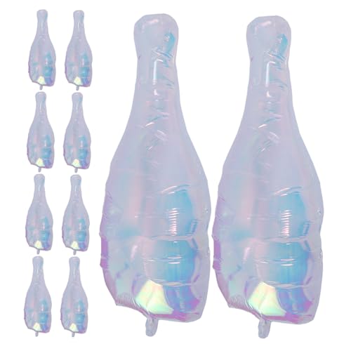 Hemobllo 10 Stück Weinflasche Flaschendekoration für Jungen aufblasbare Party-Requisiten Partyballons bierflasche Hochzeitsballons Alles zum Jubiläumsballons Aluminiumfolie von Hemobllo