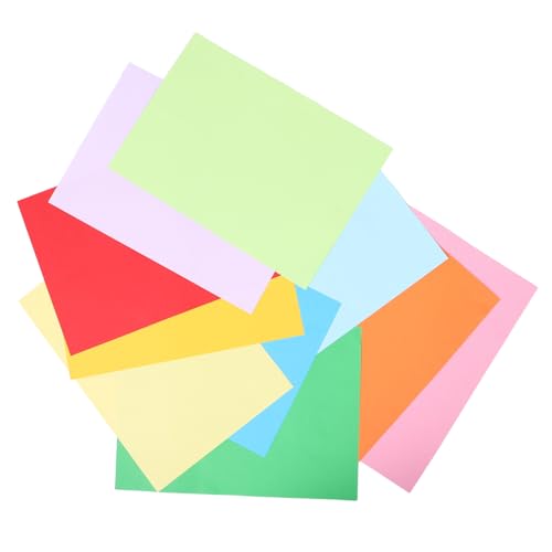 Hemobllo 100 Blatt Farbiges Hochfarbintensives Druckerpapier für Büro DIY Bastelprojekte Origami Werbung Langlebig Falzfreundlich Großpackung von Hemobllo